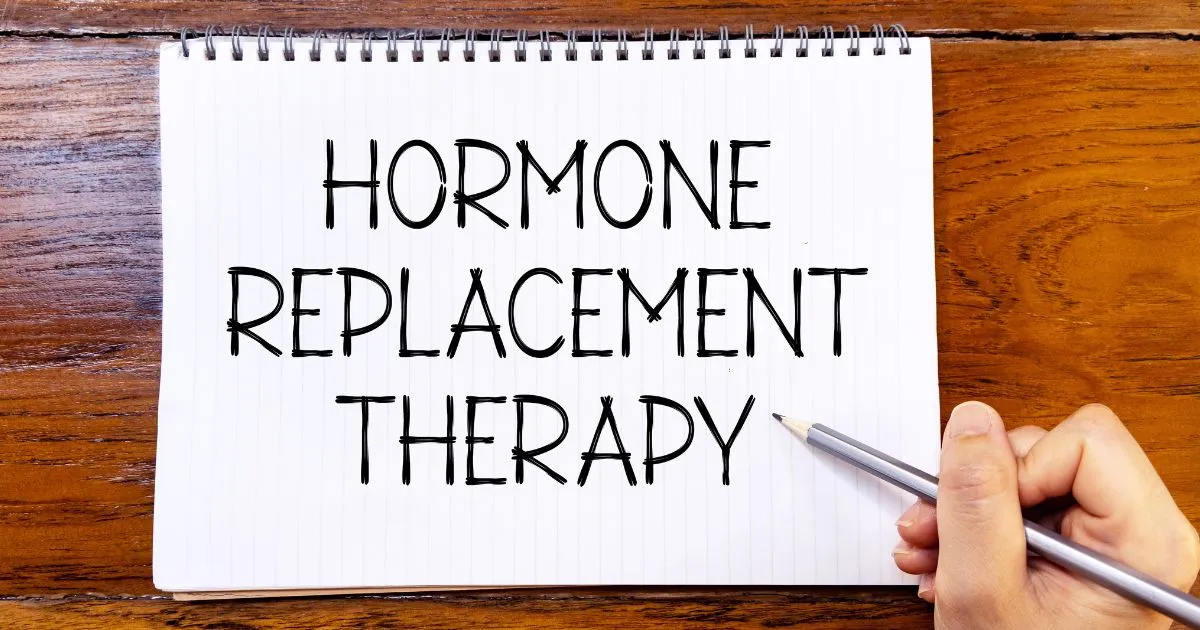 Hormone Replacement Therapy written on a notebook in Laredo, TX