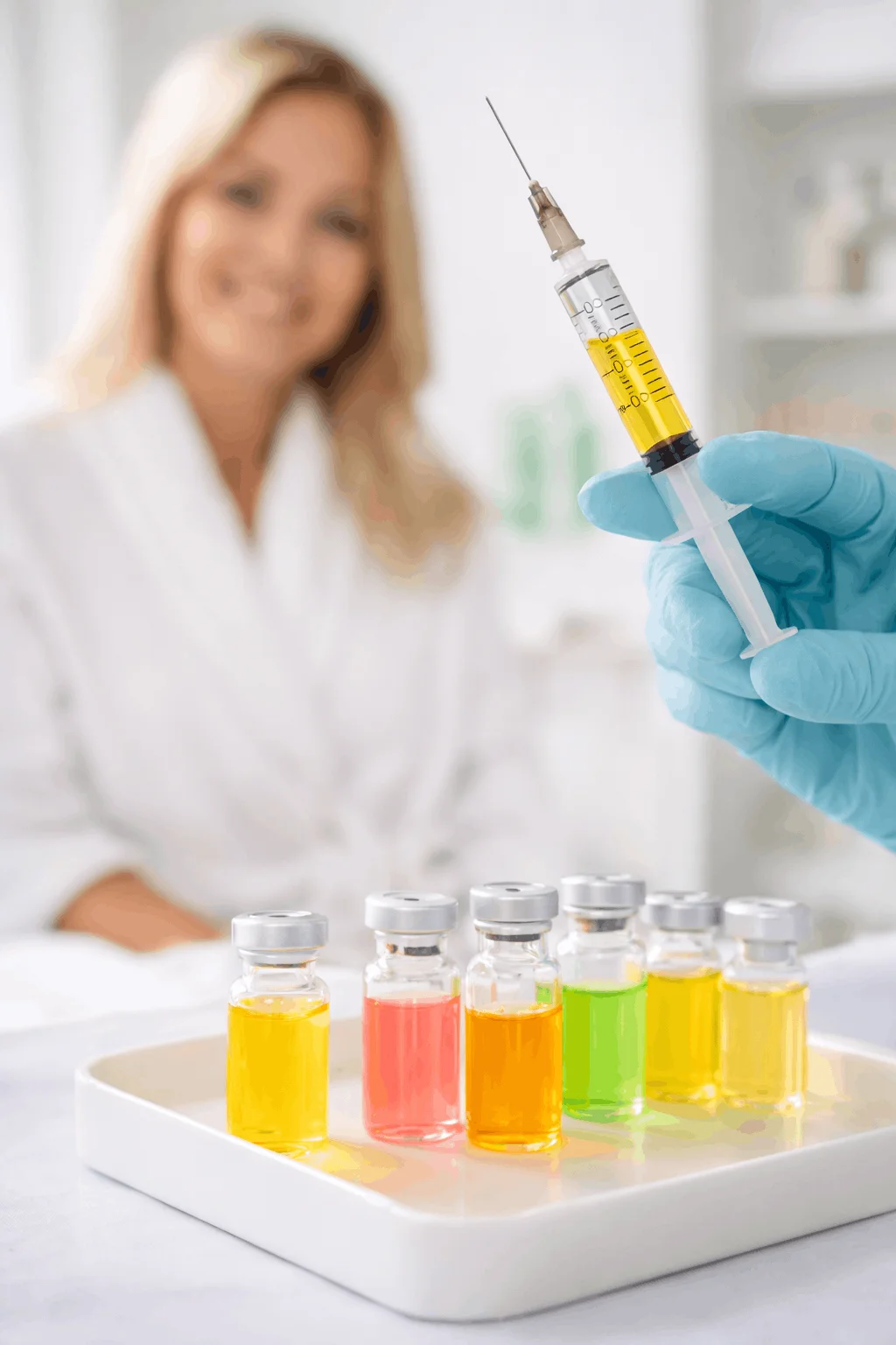 Client receiving Vitamin Injections in Laredo, TX Laredo Wellness and Aesthetics