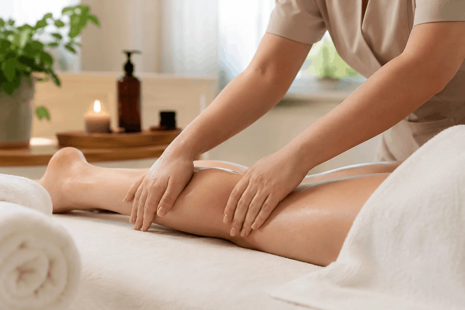 Person receiving a Post-Operative Lymphatic Massages in Laredo, TX